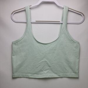 FP Movement Cropped Scoop Neck Tank | Womens Large | Mint Green | Free People